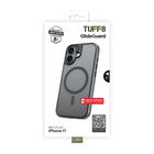 TUFF8 - Étui GlideGuard Mag Noir Fumé iPhone 17-Bords surélevés : offrent une protection supplémentaire à la fois pour l'écran et l'appareil photo, protégeant les zones clés des impacts