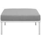 Modway - Harmony Terrasse extérieure Aluminium Ottoman in Gris blanc-Capuchons de pied en plastique noir sans marque