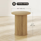 HOMCOM - Table d’appoint ronde - chêne-Fonctionne comme table d’appoint, table de nuit ou support pour plante 