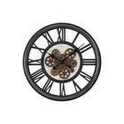 Monarch Specialties - Horloge - 20 po Rond - Mécanisme D'Engrenage - Horloge Murale - Noir - Transitionnel-Cette horloge murale ronde de 20 pouces, sophistiquée et tendance, au design transitionnel et dotée d'un mécanisme unique à engrenages mobiles, se distinguera dans tout décor intérieur