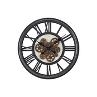 Monarch Specialties - Horloge - 20 po Rond - Mécanisme D'Engrenage - Horloge Murale - Noir - Transitionnel-Cette horloge murale ronde de 20 pouces, sophistiquée et tendance, au design transitionnel et dotée d'un mécanisme unique à engrenages mobiles, se distinguera dans tout décor intérieur