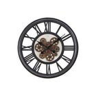 Monarch Specialties - Horloge - 20 po Rond - Mécanisme D'Engrenage - Horloge Murale - Noir - Transitionnel-Cette horloge murale ronde de 20 pouces, sophistiquée et tendance, au design transitionnel et dotée d'un mécanisme unique à engrenages mobiles, se distinguera dans tout décor intérieur