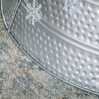 HOMCOM - Collier de Sapin de Noël 26" avec Motifs de Flocons de Neige Argenté-Quatre pièces. Rapide à monter et à démonter, ce qui permet d'économiser de l'espace de stockage 