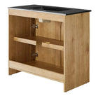 Modway - Appia 36" Vanette de salle de bain - Noir de chêne-Tablette réglable