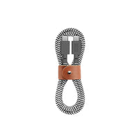 Native Union - Câble Belt USB-C vers USB-C 1,2m Cable - Zèbre-Une solution de charge quotidienne conçue avec la prise en charge de Power Delivery pour la charge la plus rapide jamais réalisée dans un style raffiné