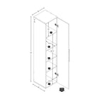 Prepac - Armoire de rangement étroite HangUps de 15 po - noir-Fini laminé noir