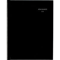 AT-A-GLANCE - Cahier de rendez-vous hebdomadaire Premiere 2026 - 11 po H x 8 po l - noir - bilingue-12 mois avec onglet : janvier 2026 à décembre 2026