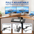 ShoppingAll - Plateau à clavier réglable sous le bureau avec tiroir coulissant de 25 po L x 9,8 po P - Noir-Surface spacieuse : Convient aux claviers pleine taille avec espace pour une souris sur une surface de 25" x 9,8" - parfait pour les petits bureaux