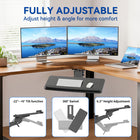 ShoppingAll - Plateau à clavier réglable sous le bureau avec tiroir coulissant de 25 po L x 9,8 po P - Noir-Surface spacieuse : Convient aux claviers pleine taille avec espace pour une souris sur une surface de 25" x 9,8" - parfait pour les petits bureaux