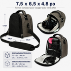 Vangoddy - Sac à bandoulière rembourré pour appareil photo - gris acier-10