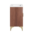 Modway - Daylight 30" Vanette de salle de bain - Noyer blanc-Matchs non inclus