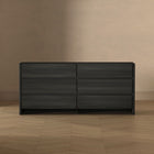 Manhattan Comfort - Linda 72" Moderne Commode Double à 6 Tiroirs - Gris Charbon-9