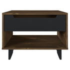 Nexera - Table de nuit Barista, 1 tiroir, Truffe et noir-1 tiroir de rangement pratique pour y conserver vos effets personnels à portée de main lorsque vous êtes au lit