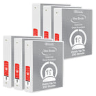 BAZIC Products - Classeur View, 3 anneaux, 1.5 po, 2 pochettes, blanc, paquet de 6-Couverture en vinyle dur