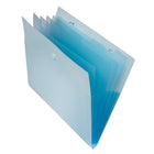 Staples - Chemise extensible verticale à cinq pochettes, format lettre, bleu-Son profil mince est idéal pour le rangement dans différents espaces