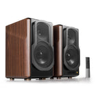 Edifier - S2000MKIII Enceinte de bibliothèque active 2.0 audiophile avec connexion à entrées multiples - Brun-Diffusez un son de haute qualité sans fil via Bluetooth 5.0 avec décodage aptX HD, ou connectez-vous directement à l'aide d'entrées ligne, optiques ou coaxiales, vous permettant de basculer sans effort entre plusieurs sources