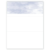 Deluxe - Chèque laser haut de page - anglais - 8,5 po x 11 po - bleu - paquet de 500-Papier à chèques blanc pour logiciels comptables sur mesure