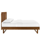Modway - Marlee Bois Lit à plateforme queen avec cadre angulaire, Noyer-Construction en bois, MDF et placage