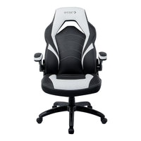 Emerge - Fauteuil de jeu en cuir reconstitué Vortex de la gamme - noir et blanc-Fauteuil de jeu noir et blanc