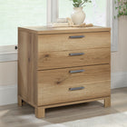 Sauder - La Collection Rosedale Ranch Classeur latéral - Finition Timber Oak-Deux tiroirs accueillent des fichiers suspendus de format Lettre, les glissières à extension complète garantissant un accès facile et fluide