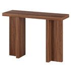 Hudson&Canal - Console Dimitra 42" L - Noyer satiné-Le plateau de table a une capacité de poids de 50 lb