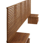 Modway - Render Ensemble 7 pièces : Tête de lit Queen murale et tables de chevet modernes - Noyer-Tiroir spacieux à glissement complet