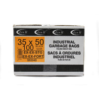 Eco II - Sacs à ordures - 35 po  x 50 po - extra extra fort - noir - paquet de 100-35 po x 50 po