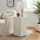 Modway - Kade Facettés Bois Table d’appoint - Masse-Rangement d’armoires avec tablette fixe