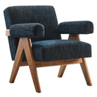 Modway - Lyra Tissu Fauteuil - Azure Fabric - Ensemble de 2-Tissu tissé en bruyère