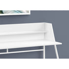 Monarch Specialties - 7545 Bureau 48 po L - Blanc/Metal Blanc-Fini sur tous les côtés pour un placement flexible n'importe où dans un bureau à domicile