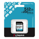 Kingston - 512 Go Canvas Go! Plus Carte mémoire SD-Classe de vitesse U3 et V30