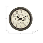 Monarch Specialties - Horloge - 16 po Rond - Horloge Murale - Brun Antique - Transitionnel-Dotée d'un mouvement à quartz moderne pour une mesure précise de l'heure, cette horloge de style transitionnel, qui ne fait pas tic-tac, maintient un environnement silencieux, idéal pour une utilisation à l'intérieur uniquement