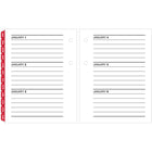AT-A-GLANCE – Recharge de calendrier de bureau quotidien 2027 2 pages/jour – 3 3/4 po H x 3 po l – anglais-Imprime en noir et rouge