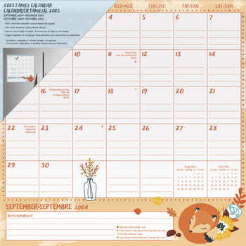 Calendrier Magnétique Enfants Chuckle - 40x32cm - Apprentissage Saisons/Météo/Date - Éducatif 4-10 Ans