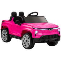 Qaba - Voiture RC pour enfants sous licence CHEVROLET 12V - rose-CHEVROLET SILVERADO EV RST sous licence améliore l'expérience de jeu authentique 