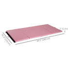 Soozier - Tapis De Gymnastique Pliant 4 pi L x 8 pi L x 2 po P - Tapis D’Exercice Avec Poignées De Transport Pour Yoga - Mma - Arts Martiaux - Rose-Surface en cuir PU non absorbante, ignifuge, résistante aux perforations et à la moisissure  