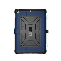 UAG - Etui Metropolis Folio pour iPad (2018, 2017)/iPad Air 2/Air de 9,7 po - noir/bleu-Compatible avec iPad 9.7 2018/iPad 9.7 2017/iPad Air 2/Air