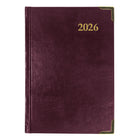 Brownline - 2026 Agenda quotidien Executive - 7-1/8 po x 4-7/8 po - Couleurs assorties - Trilingue-Bords de pages dorés, coins renforcés dorés et signet en ruban