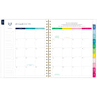 AT-A-GLANCE - Agenda hebdomadaire/mensuel Emily Ley tuile 2025 - 11 po H x 8 3/8 po l - Multicolore - Bilingue-Un mois sur deux pages comprenant des blocs quotidiens non lignés, une section de tâches lignée, un « conseil de simplicité » pour vous aider à planifier et des onglets pour une navigation facile