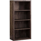 Monarch Specialties - 7404 48 po H Etagere - Faux Bois Brun/Tablettes Ajustable-Beaucoup d'espace de rangement avec 3 tablettes réglables à panneaux épais - 1 tablette fixe