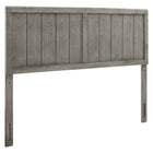 Modway - Robbie Bois Tête de lit complète, Gris-Tête de lit en bois entier