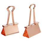 JAM Paper - Assortiment de pinces à baguette colourées - tailles moyenne et grande - pinces or rosé - 27 pinces/paquet-Tailles : Moyenne 1,25 po (32 mm) et grande 1,6 po (41 mm) | Reprend facilement sa forme lors du retrait