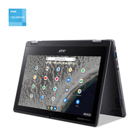 Acer - Ordinateur portable à écran tactile de 11,6 po R753T-C0BW avec 3 mois d'abonnement à Google AI Pro - Intel Celeron N4500 - 64 Go Emmc SSD - 8 Go RAM - Intel UHD Graphics - Chrome OS - Noir-Avec un couvercle en métal élégant, l’Aspire 3 est plus léger et plus mince que jamais, à 1,6 kg et 18,9 mm