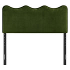 Modway - Athena Velours de performance résistant aux taches Tête de lit Queen size, Vert mousse-Quatre positions de montage ajustables