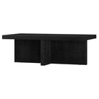 Hudson&Canal - Table basse rectangulaire Boden de 112 cm de largeur, , grain noir-Le plateau de table a une capacité de poids de 60 lb