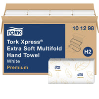 Tork - Essuie-mains multiplis Xpress Soft - 2 plis - Blanc - 94 essuie-mains/paquet - 16 paquets/caisse-Idéal pour les toilettes à trafic moyen, il s’adapte aux petits espaces et offre à vos invités confort et hygiène.