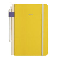 Gry Mattr - Cahier de notes contrastant avec stylo - jaune-5.7" W x 8.26" H