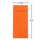 JAM Paper Enveloppes-pochettes Brite Hue en papier recyclé avec fermeture gommée, 4 1/8 x 9 1/2 po, orange, 1000/paquet-Ouverture : au sommet