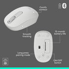 Logitech - Ensemble souris et clavier sans fil Bluetooth MK250 - Blanc-Autonomie sans faille: bénéficiez de 12 mois d’utilisation quotidienne avant de changer les piles