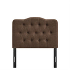 Modway - Annabel Mélange de lin premium Tête de lit jumelée, Cacao-Assemblée requise